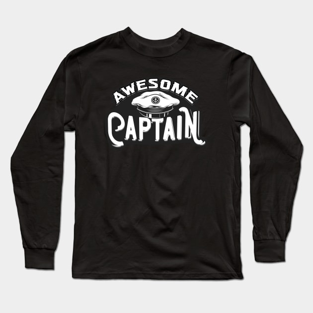 Awesome Captain Long Sleeve T-Shirt by Foxxy Merch